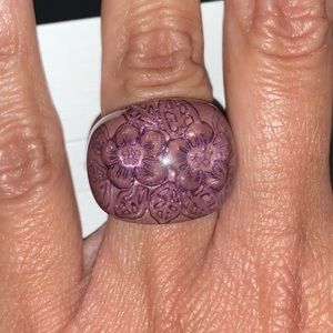 Purple Flower Detailed Ring - one size